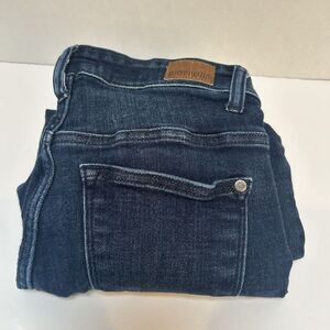 Judy Blue‎ Hi-Rise Dark Skinny Jeans Non Distressed Sz 5/27 Style #82132 Raw Hem